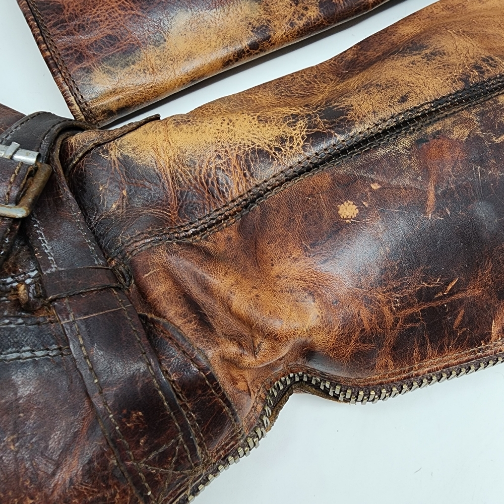 Freebird Shado Distressed‎ Leather Tall Boots Womens 7 Made in Mexico - Picture 7 of 16